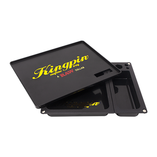 Tacka do jointów z przegródkami i pokrywą - RAW x Kingpin Mafioso Tray